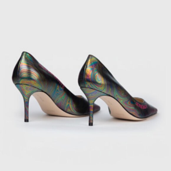 Stylish Oil Wash Leather Pumps - Picture 9 of 10